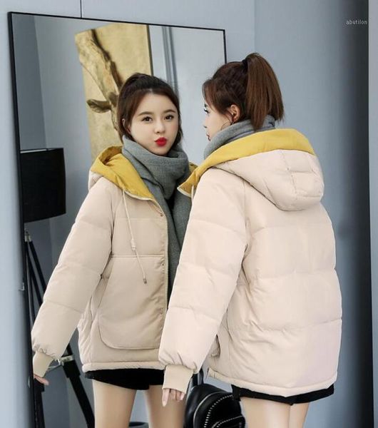 

women's jackets winter coat women 2021 fashion jacket cotton padded parka outwear hooded 7 colors solid female coat1, Black;brown