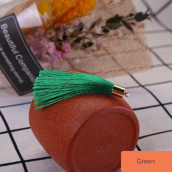 

50pcs 6cm metal caps small tassel fringe pendant diy crafts jewelry curtain hang tassel trim key cell phone bag decor materials h jllrab