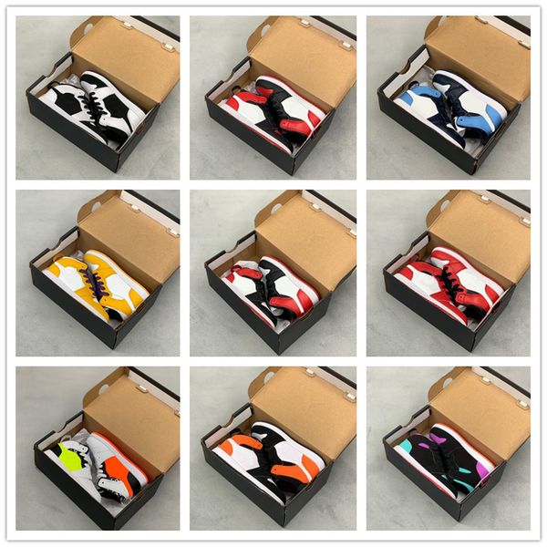 

новые ботинки малышей j 1s сосна зеленый красный oreo multicolor баскетбол обувь желтый баскетбол обувь младенцы большой мальчик девочка unc