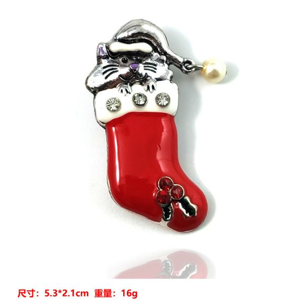 

christmas gifts accessories wholesale jewelry christmas brooch, Gray