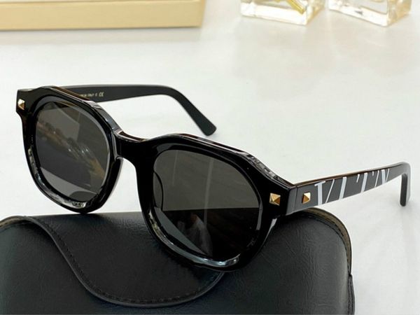 Neue 672-Sonnenbrille für Männer und Frauen, modisches Katzen-Brillengestell, oberes Blatt, quadratische Sonnenbrille mit eingelegtem Nieten-Designer-Brille mit UV-Etui