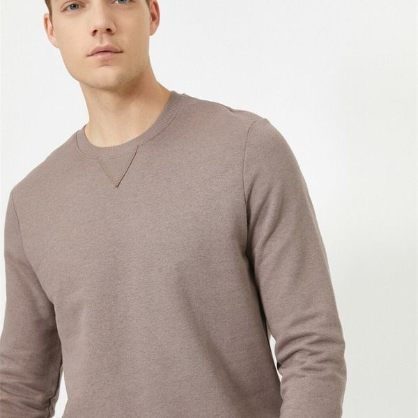 

koton male beige sweatshirt 0 lj201028, Black