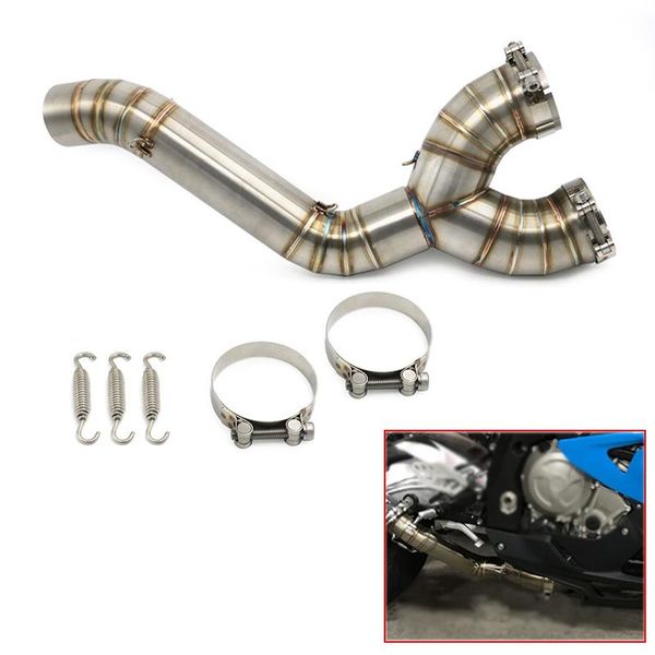 

for 2009 - 2020 s1000rr 2014 2020 s1000r hp4 motorcycle connector middle link pipe exhaust muffler modified s1000 rr