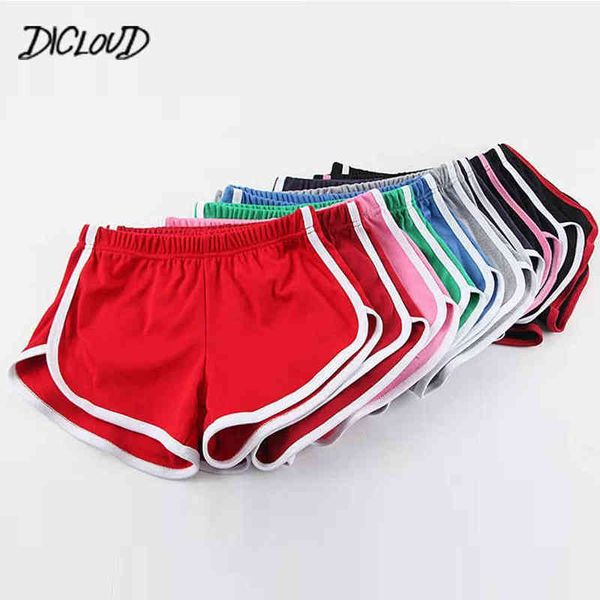 

dicloud fashion stretch waist casual shorts woman high waist black white shorts harajuku beach short women's clothing y220311, White;black