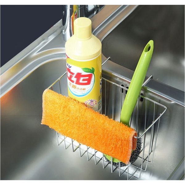 

стеллажи для хранения из нержавеющей стали. регулируемая раковина тряпка губка дренажные стойки кухня ванная комната мыло хранения держатели