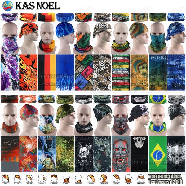 

100pcs/lot wholesale assorted styles microfiber outdoor sport mask magic face bandanas tubular multifunctional seamless wear neck gaiter