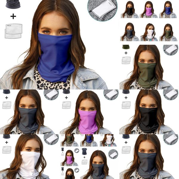 

cycling dust sun protection face mouth outdoor cover camping hiking magic scarf with mask filter headwear bicycle bandan o6amw, Black