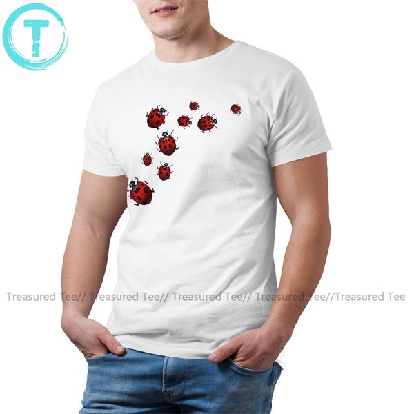 

насекомые божья коровка летние graphic смешные короткие рукава мужские 4xl хлопок балахон дизайнеров футболки толстовка