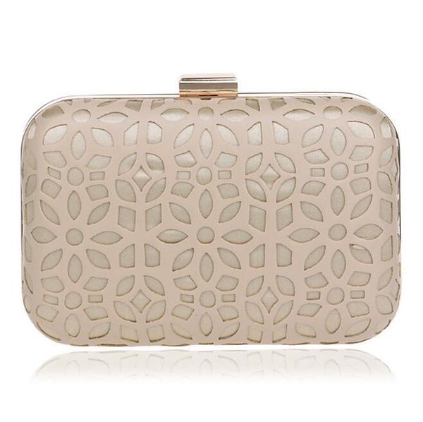 

fashion hollow out style pu evening bags with chain shoulder day clutches evening bags black/gold purse wallets ym1005