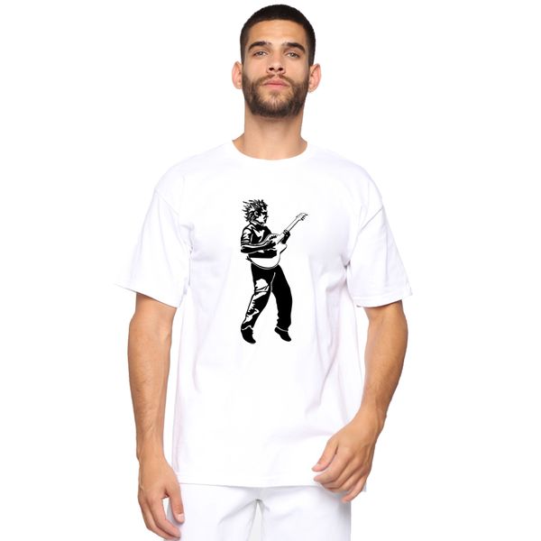 

blwhsa guitar singer print casual summer cool hip hop music printed plus size sport hooded sweatshirt hoodie men t shirt