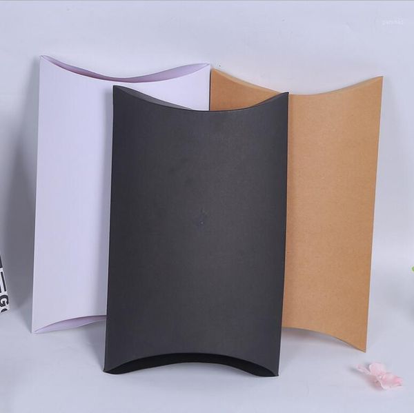 

gift wrap 20pcs white/black/brown kraft paper box sell pillow stock packing birthday big present1