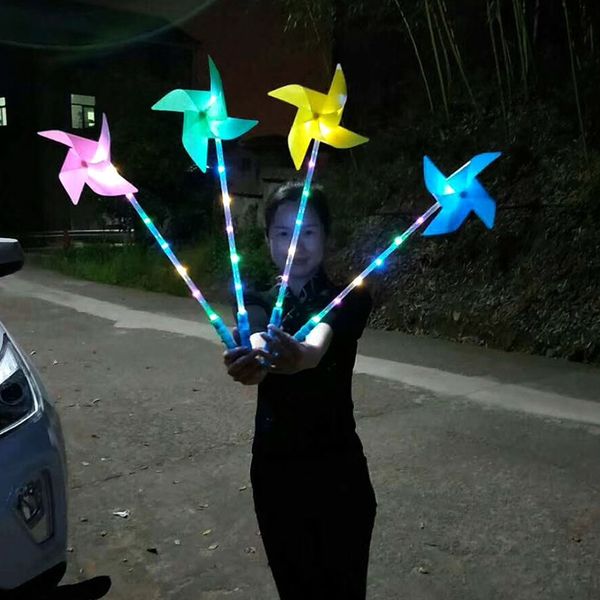

multi colors flash handle colorful with light children luminescent windmill toys led plastic windmills toy selling 2 4hpa l1