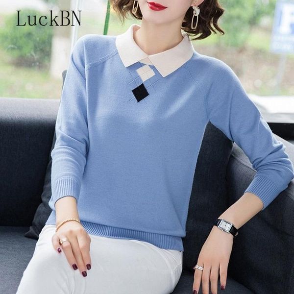 

turn down воротник свитера рождество женская пуловеры вязаные свитера симпатичные новая осень зима длинным рукавом трикотаж sueter mujer, White;black