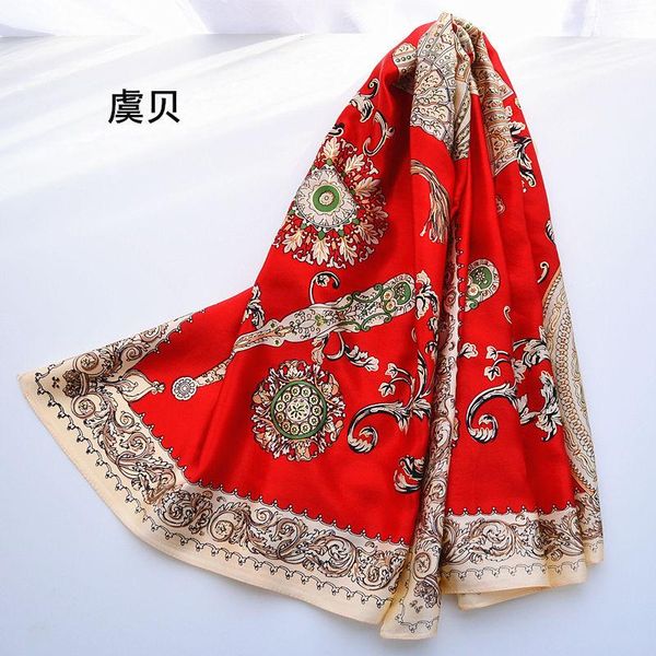 

chinese red 100% real natural silk scarf for woman scarves gift autumn winter big square foulard scarves female wrap 105*105cm, Blue;gray