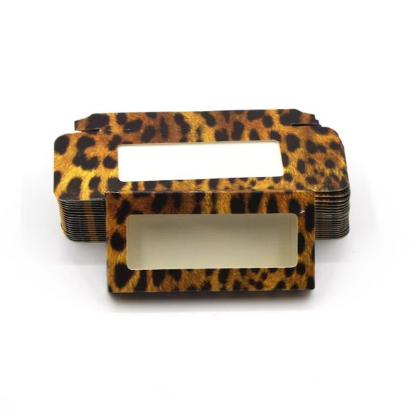 

false eyelashes eyelash box leopard empty paper lash lashes case package multicolor 10/20/30/50/100 pieces