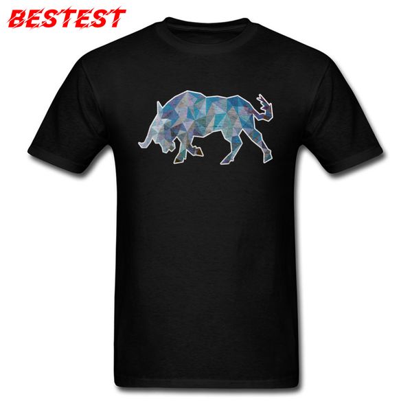 

sport bull black t-shirt men tshirt triangle low polygon style student t shirts o neck short sleeve 100% cotton print tee clothes