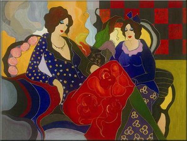 

large itzchak tarkay abstract home decor handpainted &hd print oil painting on canvas wall art canvas pictures , f210107