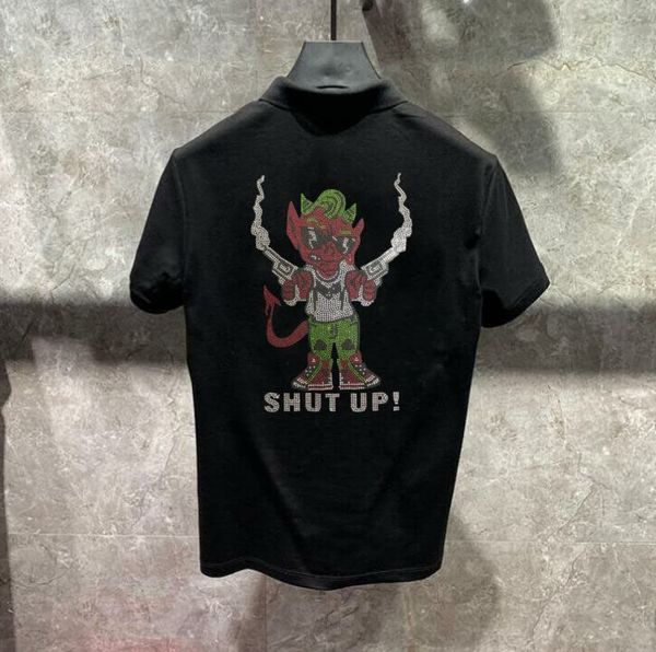 

2022 hip hop cool pattern polo shirts for man chinese size england design summer clothes, White;black