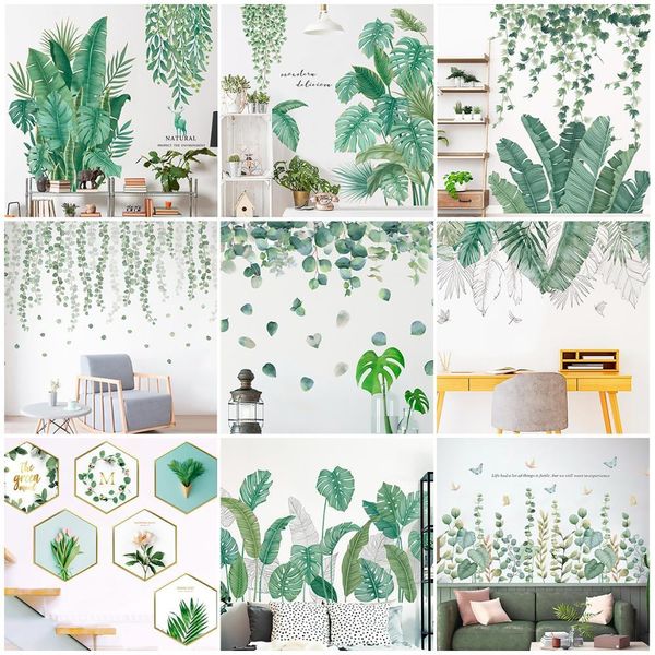 

тропический завод черепаха листьев стены наклейки для спальни украшения tropical party kids room decor on the wall bbyoop wrhome