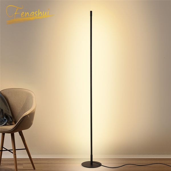 

nordic minimalist led floor dimming lamps living room aluminum luminaria standing lamp indoor deco desk 518m