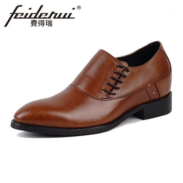 

british designer heigh increasing genuine leather men's handmade oxfords round toe lace-up man formal dress wedding shoes ymx511, Black