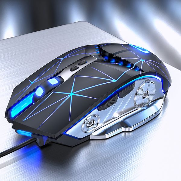 

pro gaming mouse 3200dpi регулируемая бесшумный мышь оптический индикатор usb проводная компьютерная мышь ноутбук игры мыши для gamer домашн