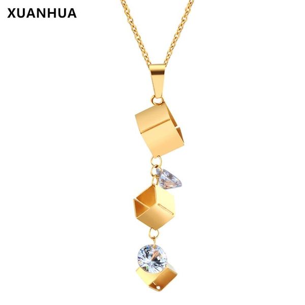 

xuanhua 2020 women fashion jewelry accessories necklaces & pendants stone collares pendant choker jewellery statement necklace, Silver