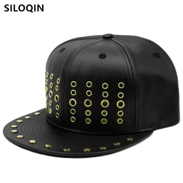 

ball caps siloqin adjustable 2021 spring punk style hip hop for men women novelty headdress decoration flat brim cap couple hats, Blue;gray
