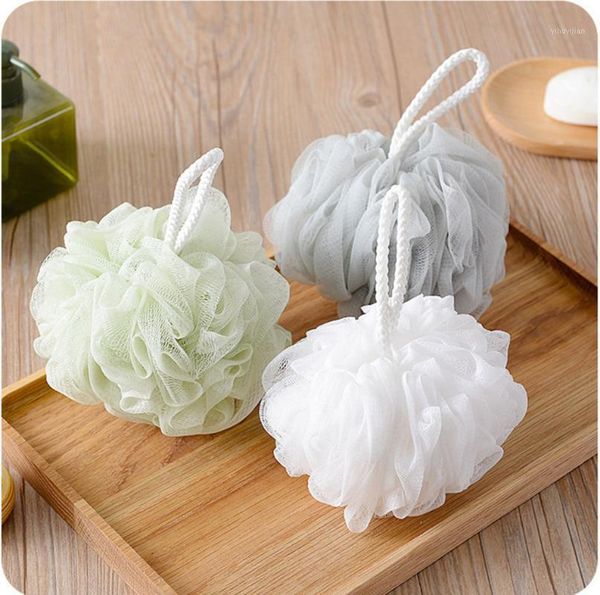 

new style multicolour bath ball scrub strap exfoliate puff sponge loofah flower lace ball bath towel scrubber body cleaning1