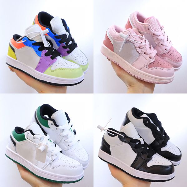 

toddlers kid joe 1 outdoor shoe low layer leather wet walking sneakers size 24-35 little children skateboarding shoes, Black