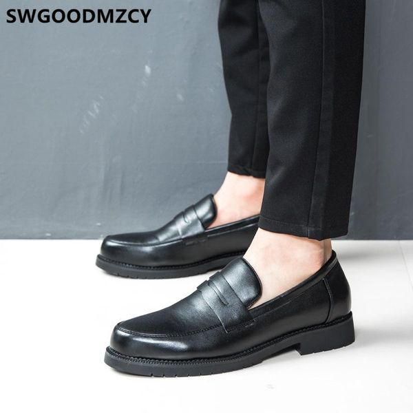 

formal shoes men classic patent leather shoes men loafers coiffeur office dress wedding dress sepatu slip on pria buty, Black