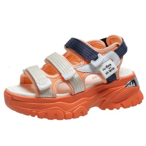 

2021 new women's sandals will see open-toed chunky beach casual comfortable sports shoes multicolored outdoors t1l3, Black