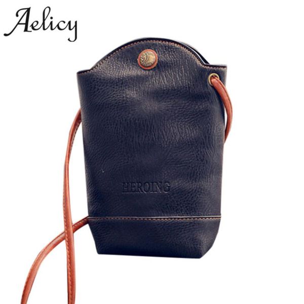 

aelicy pu leather messenger bags women bucket crossbody shoulder bags small designer bolsas handbags d42
