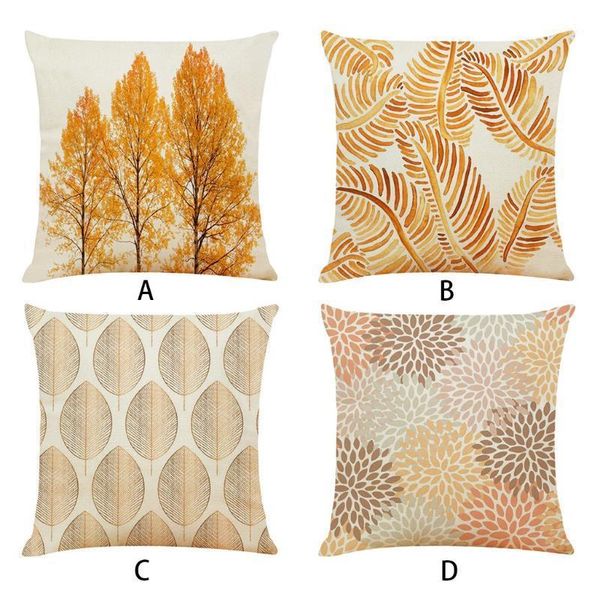 

home decor cushion cover fall autumn leaves pillowcase 45 * 45cm home decoration sofa party holiday gift1