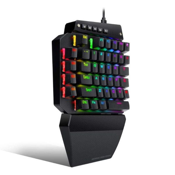

redragonk583 one handed rgb backlit mechanical gaming keyboard 44 key gamepad ida with programmable keys macro recording