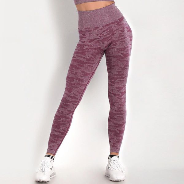 

high waist seamless yoga female hip lifting net red camouflage fitness pants running tight bottoming, Black