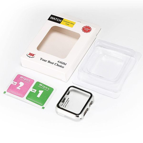 

watch case electroplate hard with screen protector for apple iwatch series 5/4/3/2/1 full coverage case for 38 40 42 44mm with package