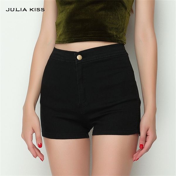 Mulheres Vintage Vestuário Slim Bottom Tight-Fitting Alto Cintura Shorts Sexy Denim Shorts LJ200818