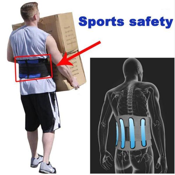 

waist support back braces for lower pain relief with 4 stays breathable belt work anti-skid lumbar mesh sciatica1, Black;gray