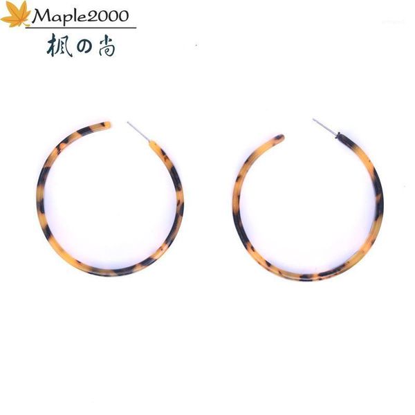 

hoop & huggie acrylic earring leopard shaped big earrings female boho drop for women fashion jewelry1, Golden;silver