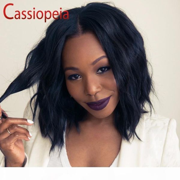 

virgin brazilian human hair full lace wigs wavy bob short lace front wig for black women glueless full lace wig with baby hair, Black;brown