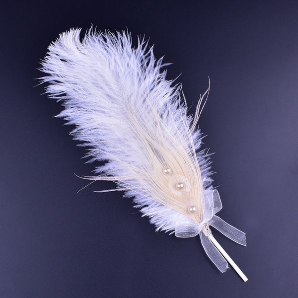 

7uobh baking style ostrich feather ins cake decoration insert decoration ornament beige natural pearl hair pearl ostrich natural plug-in sv9