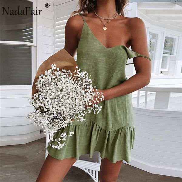 

short casual summer beach dress women off shoulder v neck cotton linen strap mini solid a-line wrap sundress, Black;gray