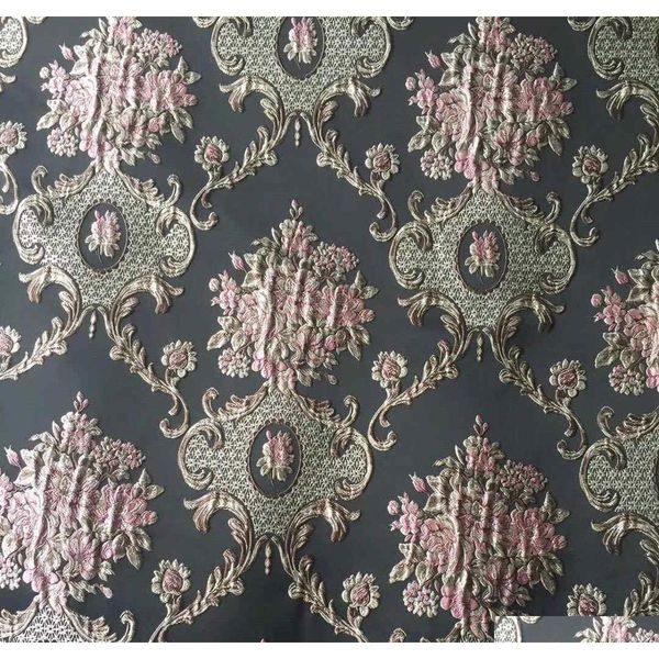 

luxurious classical jacquard woven light blue khaki black damask emboss flower garments sofa upholstery fabric 28 qylyiq bbgargden