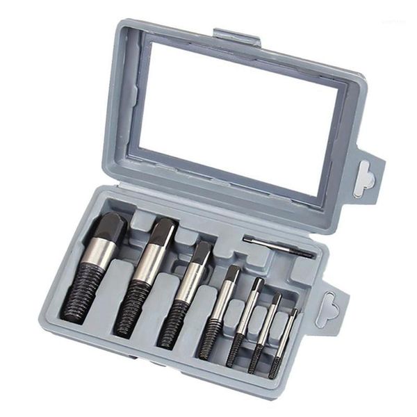 

8pcs damaged faucet triangle valve bolt screw stud extractor drill bits broken water pipe bolt stripped remover tool kit1