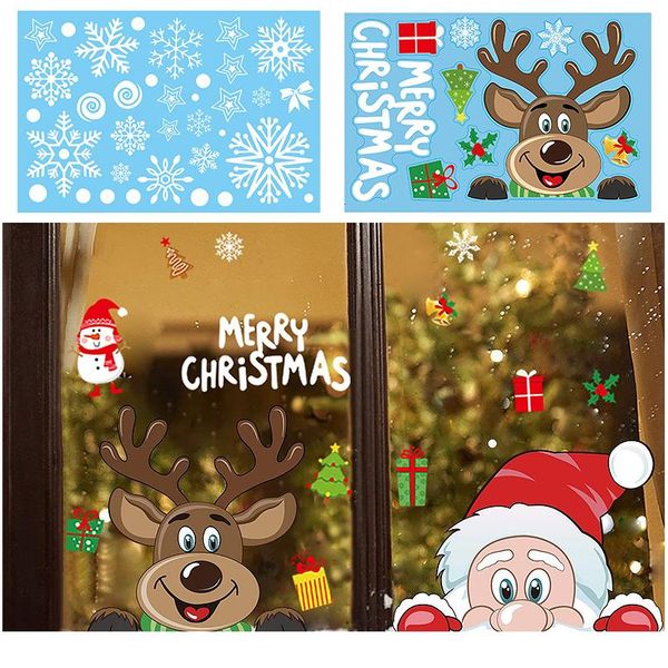 

рождественские окна наклейка santa claus снежинки снежинки зимние наклейки стены для детских новых новогодние рождественские окна dec wmtpsu