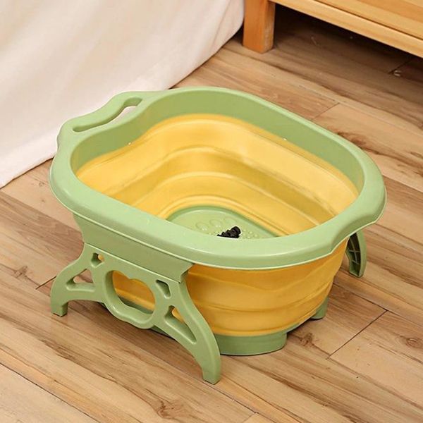 

portable collapsible plastic foot soaking tub bucket foot bath wash basin stress relief