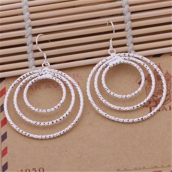 

wholesale fashion silver color earrings elegant cute women charms wedding classic jewelry round lovly gift le054 h sqcmzv, Golden