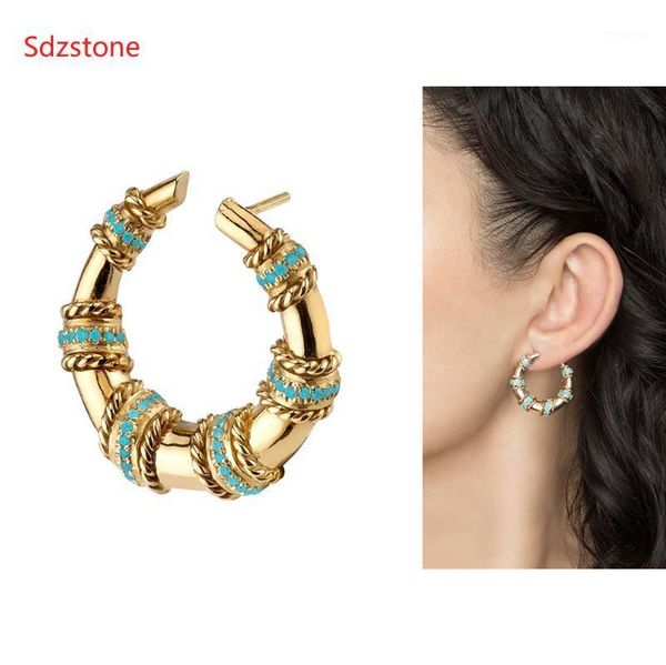 

stud yellow gold color with blue cz earrings crescent moon high polish tarnish resistant earrings1, Golden;silver