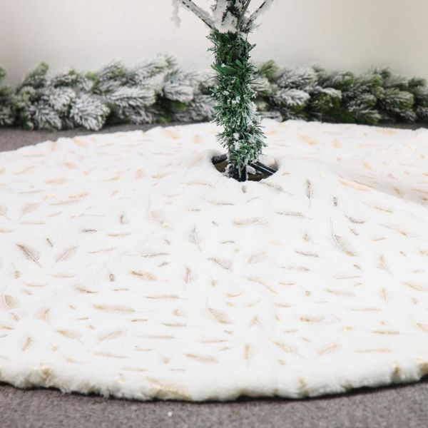 

1pc feather style christmas tree skirt imitation hair tree decoration